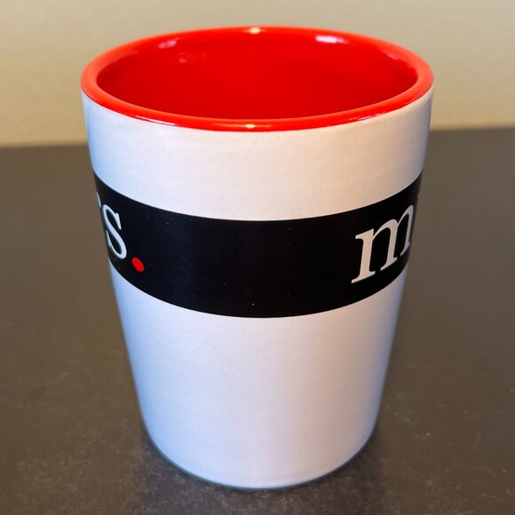 Stylish “Mrs.” White, Red & Black Ceramic Mug w/ Heart Shape Line Drawing - Picture 6 of 7